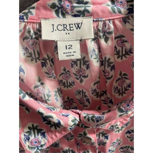 J Crew Collared Pleated Shirt Dress Size 12 - Picture 4 of 5